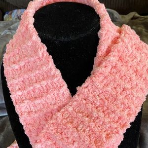 Peach colored scarf 4 inches wide and 60 inches long  really soft made in VT